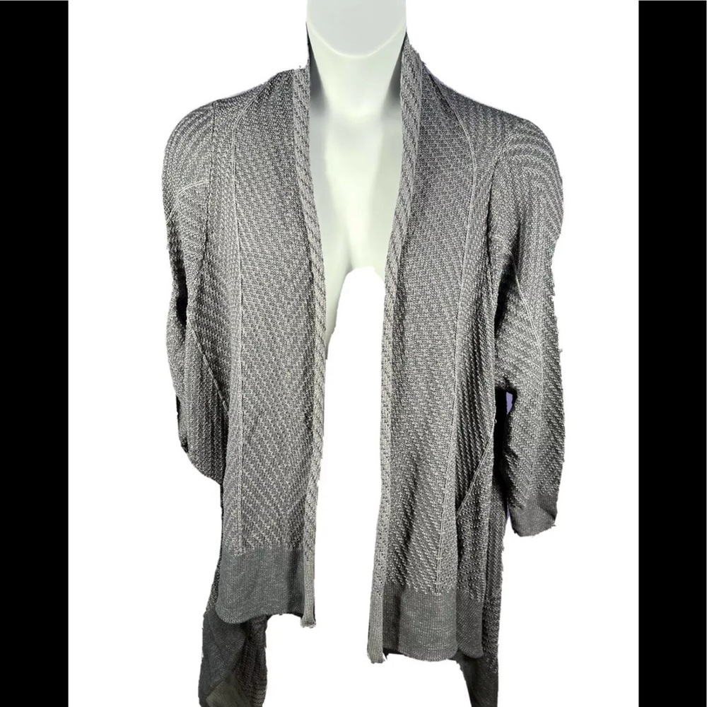LOGO Textured Sweater Knit Open Cardigan Plus size 3X by Lori Goldstein